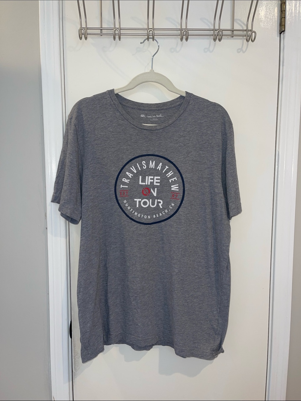 Travis Mathew Life On Tour Graphic Tee - Gray